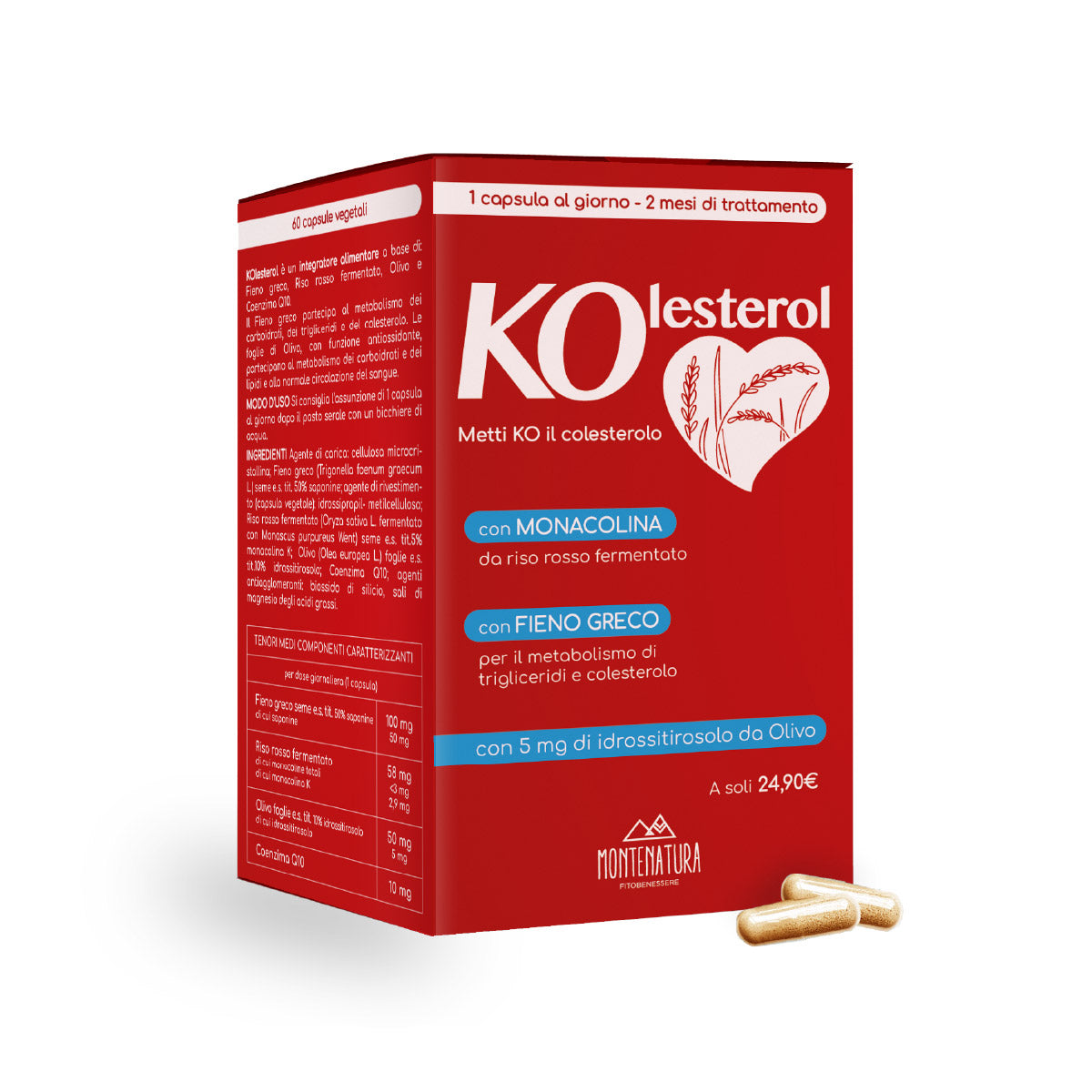 MONTENATURA Kolesterol  60 capsule vegetali