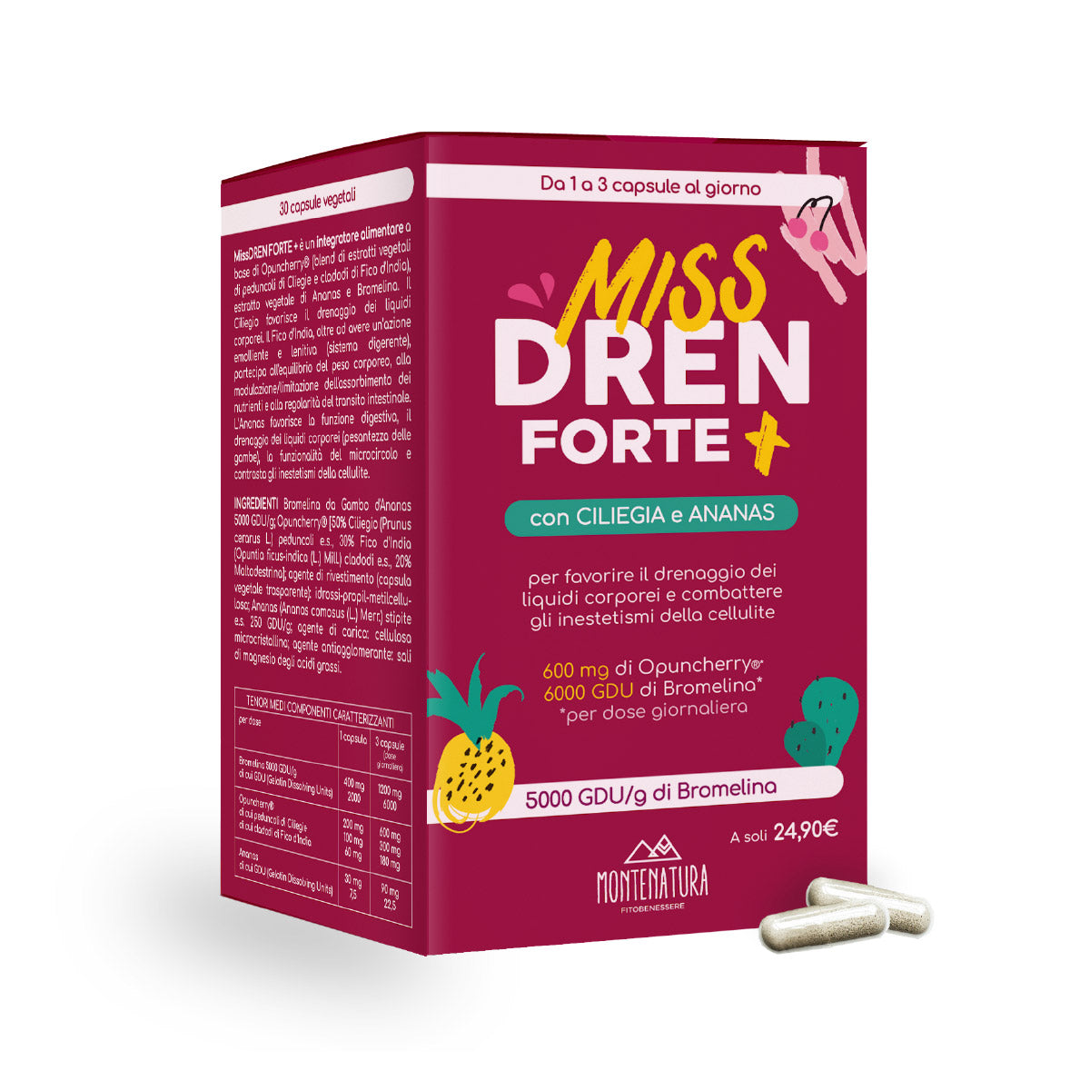 MONTENATURA MissDREN FORTE+ 30 capsule vegetali