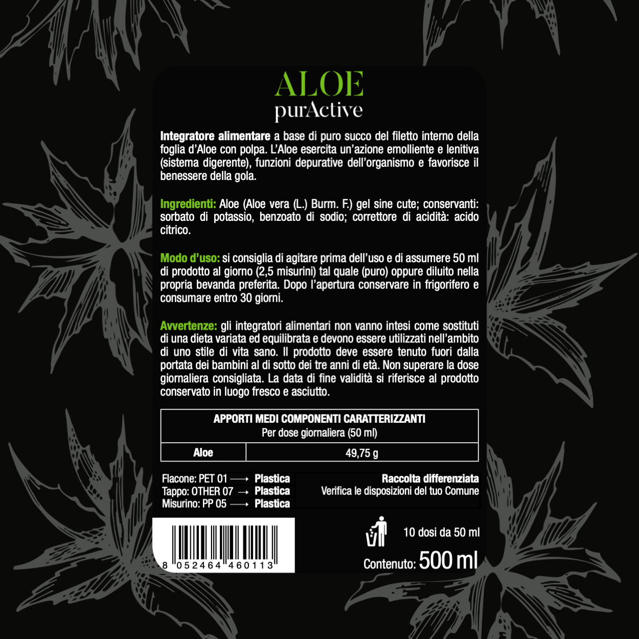 ALOE purActive - Succo (Tripack 3x500 ml)